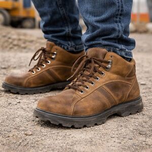 Bed Stu Leather Lace Up Boots Men Size 11 Brown Rugged Workwear Utility Distress
